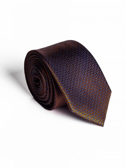 bronz kek mintas slim premium selyem nyakkendo