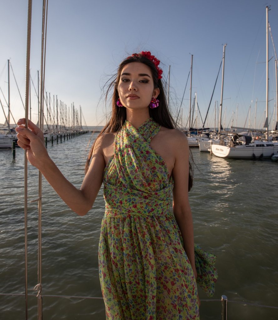 canissi iconic greek goddess dress with floral