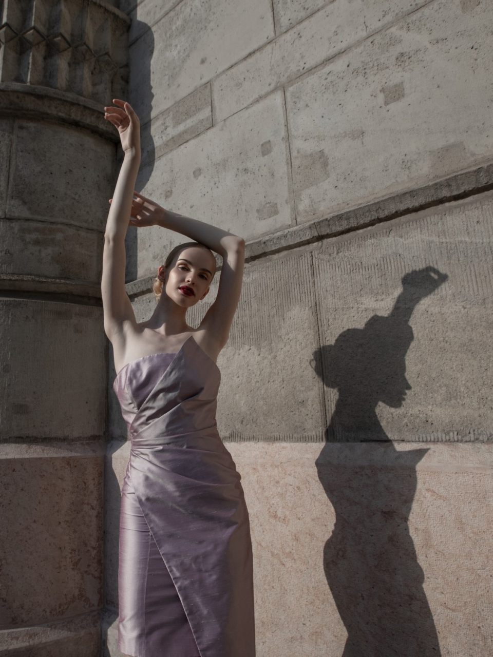 canissi lilac mini leaf dress