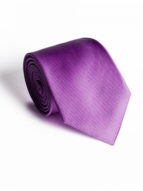 Lila Anyagában Csíkos Normál Prémium Selyem Nyakkendő