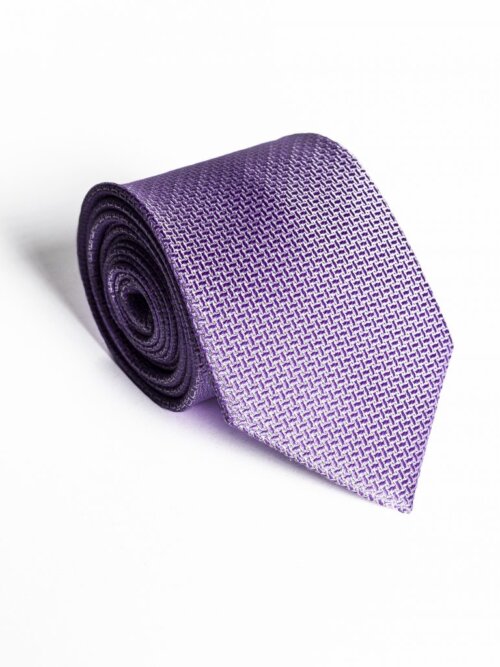 Lila Anyagában Mintás Normál Prémium Selyem Nyakkendő