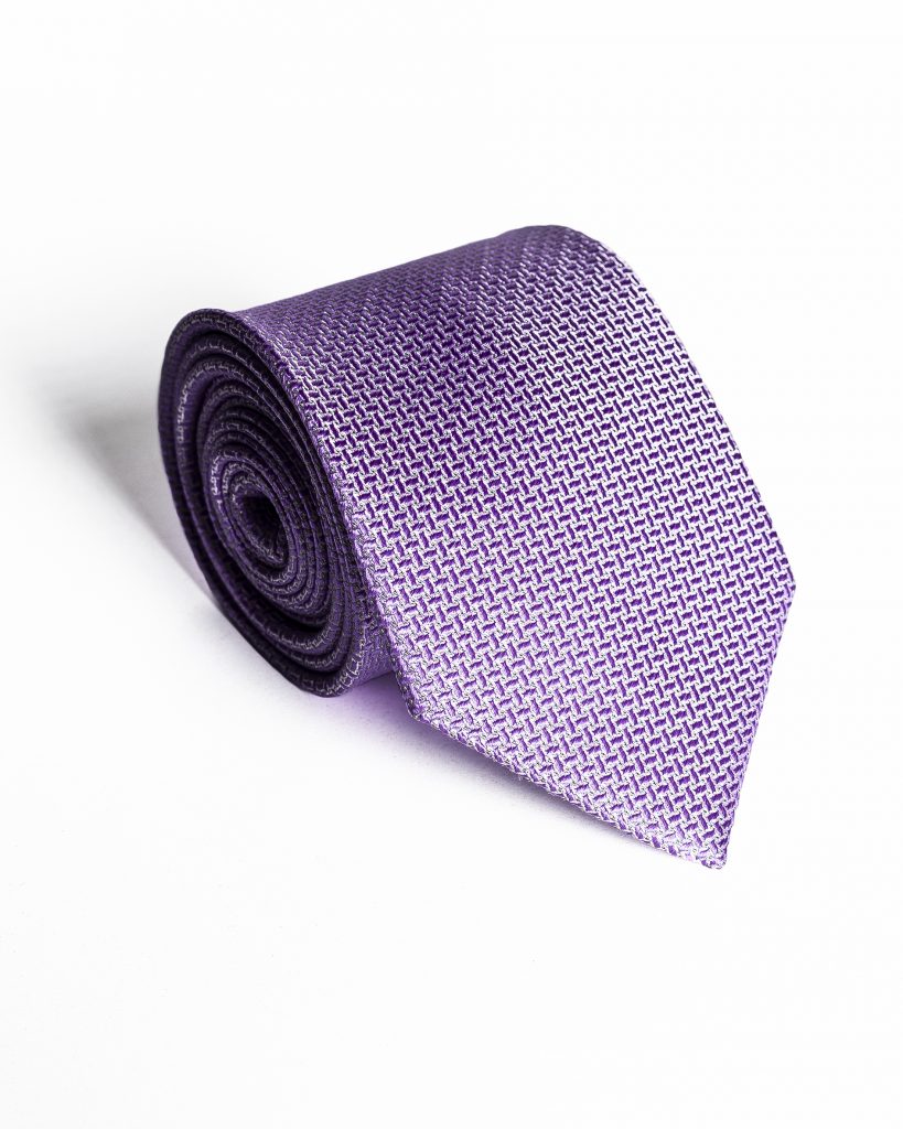 Lila Anyagában Mintás Normál Prémium Selyem Nyakkendő