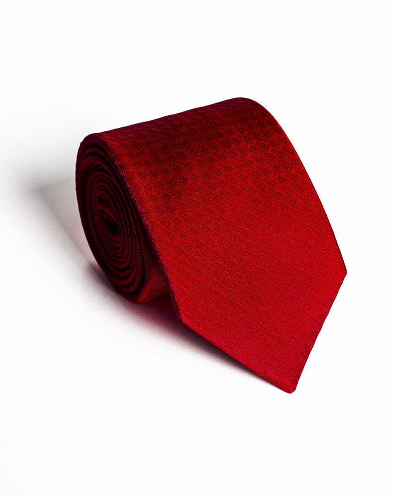 Málna Anyagában Kockás Normál Prémium Selyem Nyakkendő