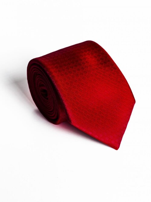 Málna Anyagában Kockás Slim Prémium Selyem Nyakkendő