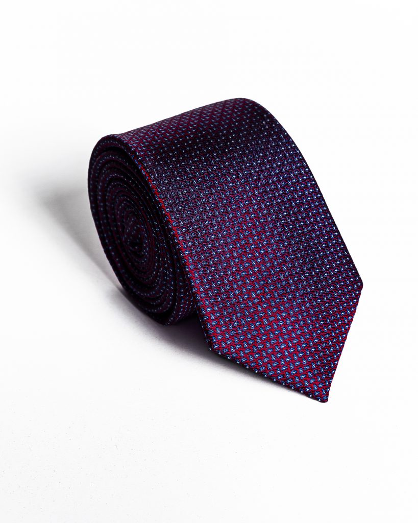 Sötétlila Pöttyös Slim Prémium Selyem Nyakkendő