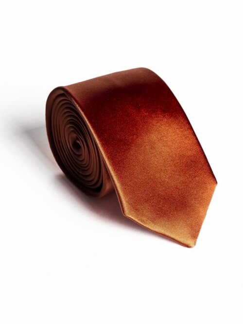 Világos Lazac Slim Prémium Selyem Nyakkendő