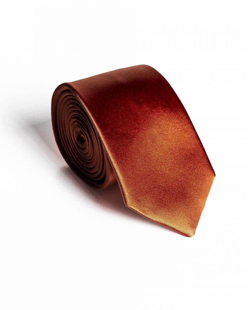 Világos Lazac Slim Prémium Selyem Nyakkendő