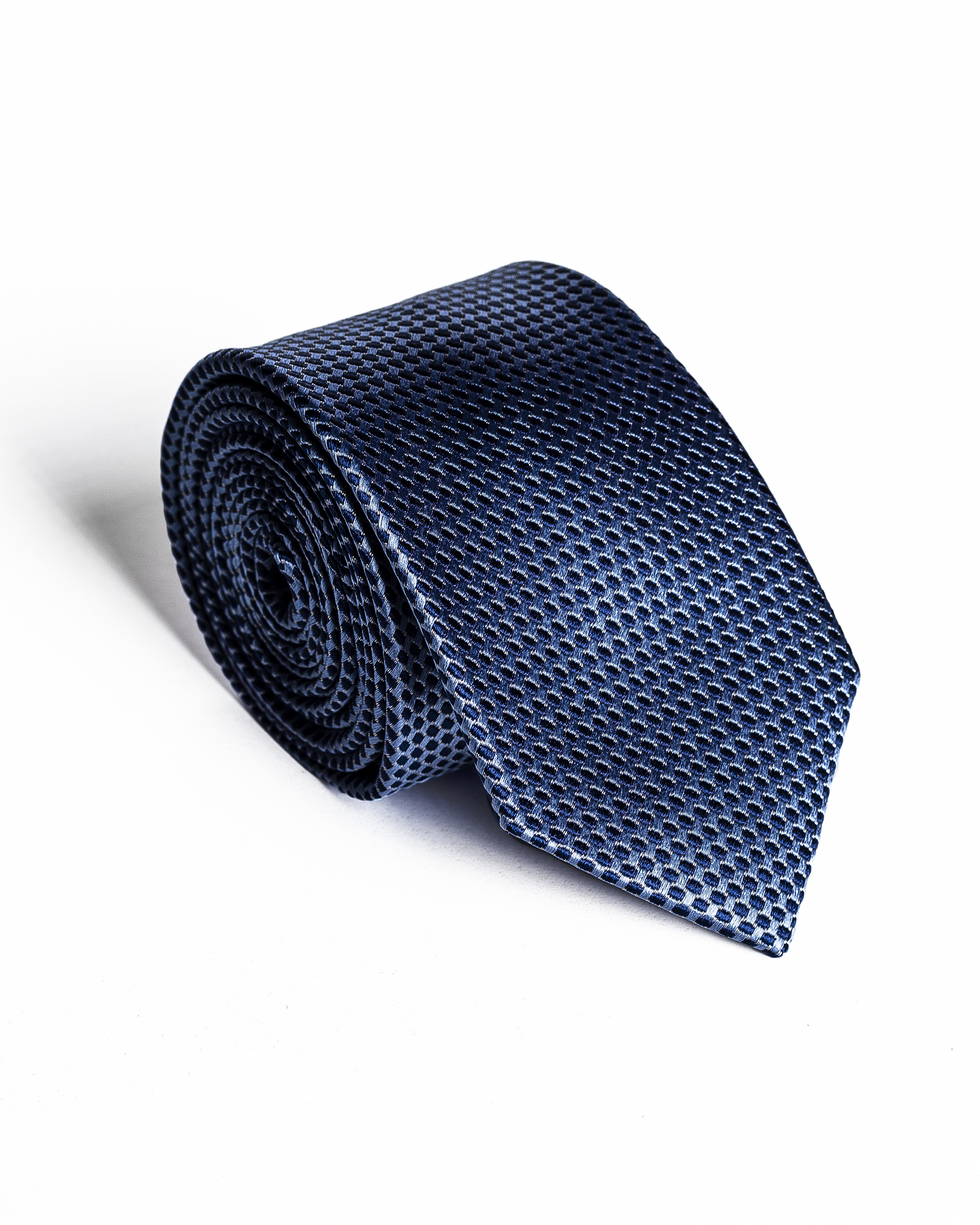 Világoskék Mintás Slim Prémium Selyem Nyakkendő