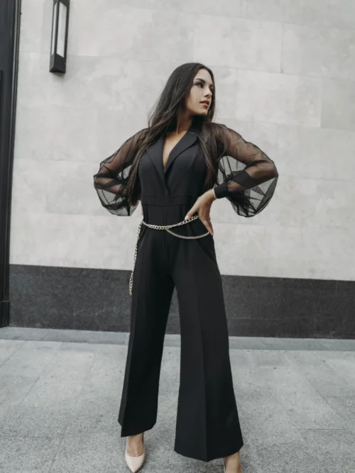 annabella fekete overall tull ujjmegoldassal 3