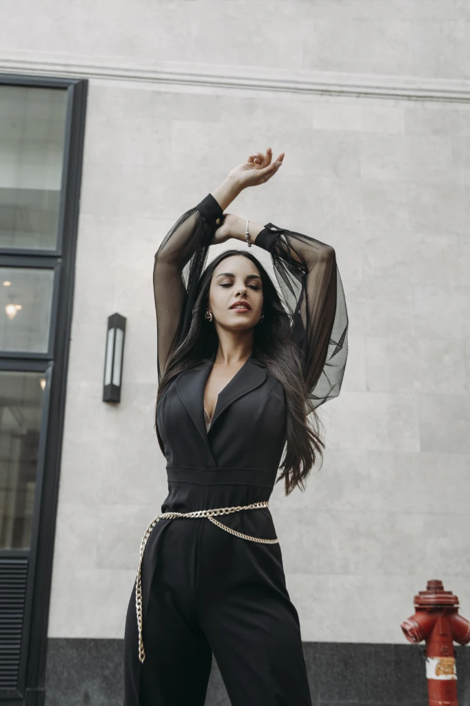 annabella fekete overall tull ujjmegoldassal