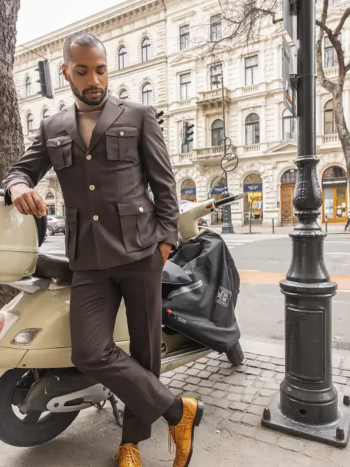 Krokodilmintás férfi marhabőr cipő