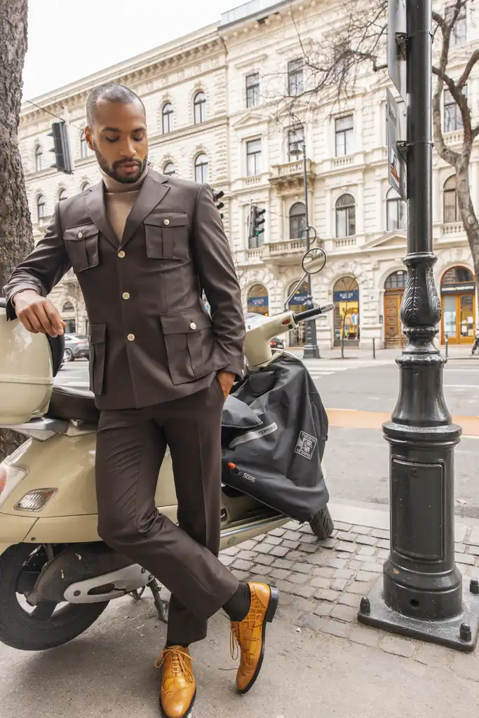 Krokodilmintás férfi marhabőr cipő