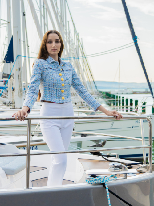 iconic loren tweed blezer